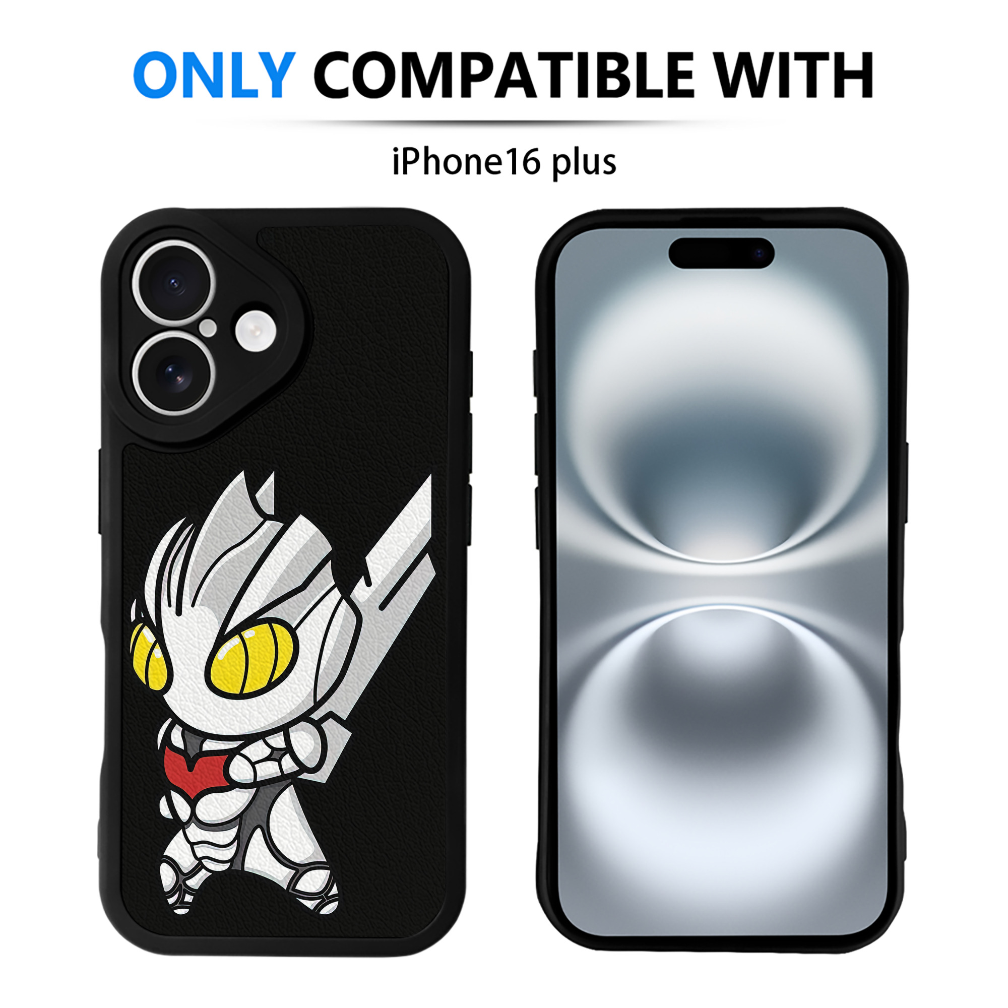 （画像用） ウルトラマン Ultraman 【iPhone 16シリーズ対応】シリコンスマホケース（レザー調） 材質：シリコン